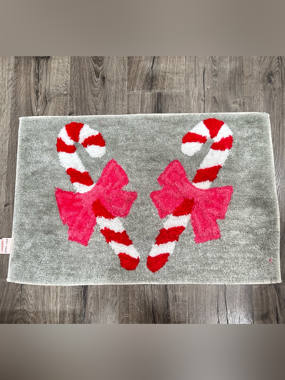 Betsey Johnson Candy Cane Christmas Rug Accent